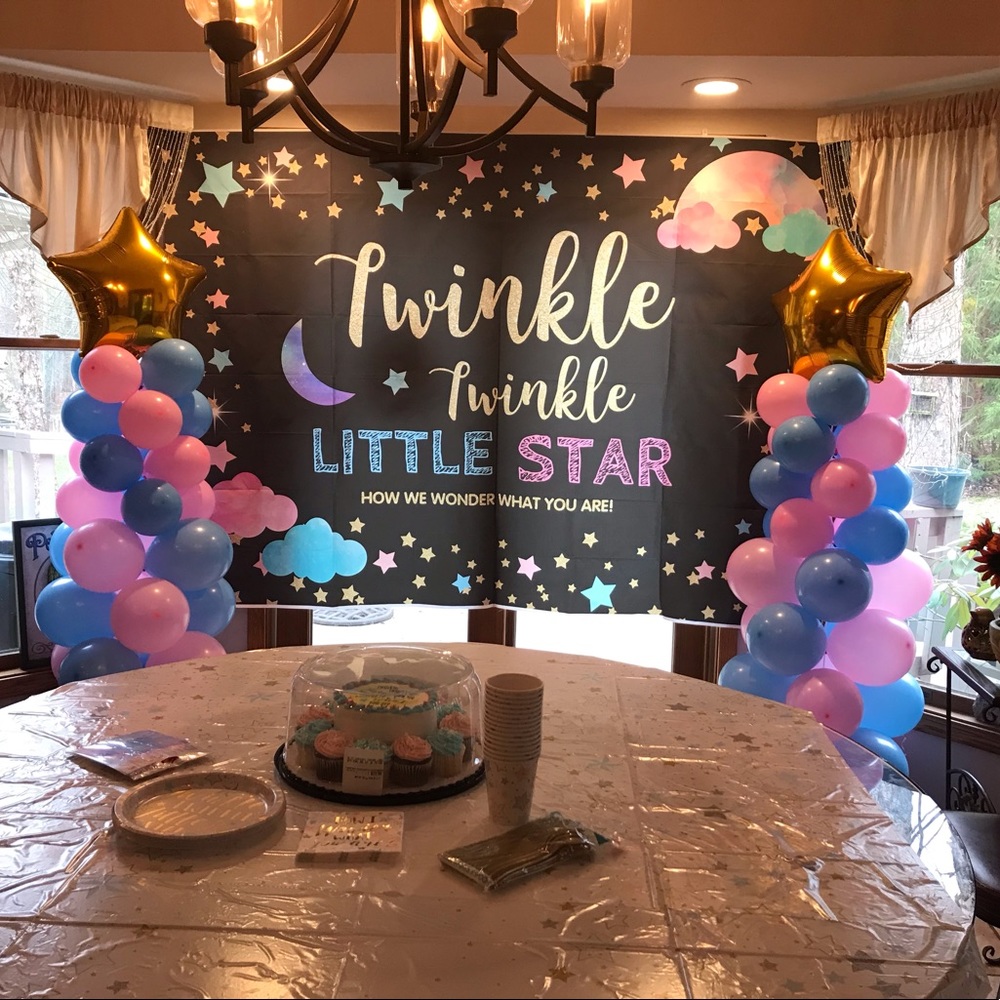 Gender Reveal Backdrop - Twinkle twinkle little ⭐️